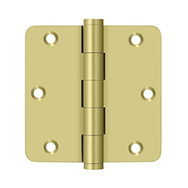 Deltana - 3-1/2'' x 3-1/2'' x 1/4'' Radius Hinges - Polished Brass