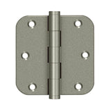 Deltana - 3-1/2'' x 3-1/2'' x 5/8'' Radius Hinges - White Light