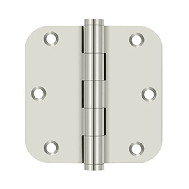 Deltana - 3-1/2'' x 3-1/2'' x 5/8'' Radius Hinge, Residential - Polished Nickel