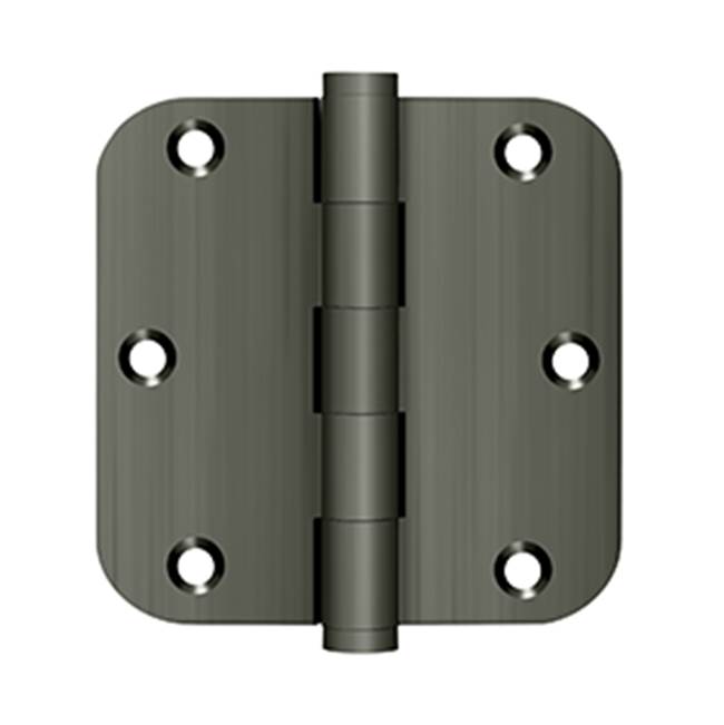 Deltana - 3-1/2'' x 3-1/2'' x 5/8'' Radius Hinge, Residential - Antique Nickel