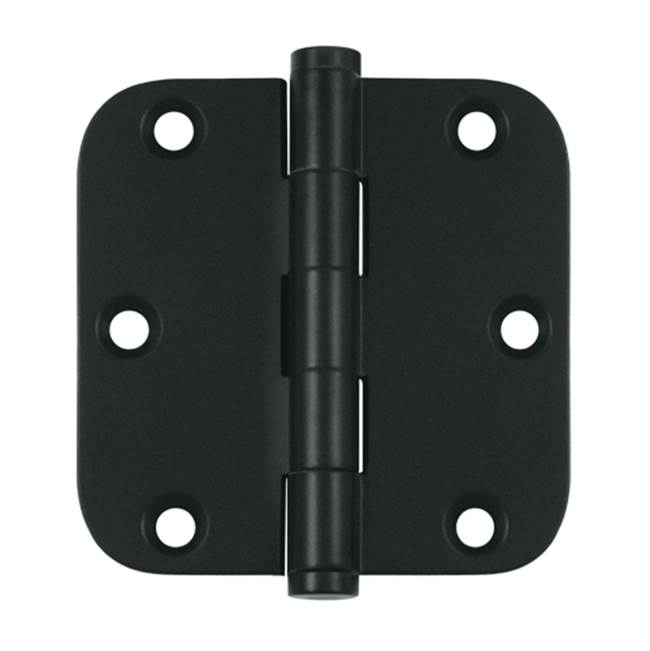 Deltana - 3-1/2'' x 3-1/2'' x 5/8'' Radius Hinge, Residential - Paint Black