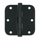 Deltana - 3-1/2'' x 3-1/2'' x 5/8'' Radius Hinge, Residential - Paint Black