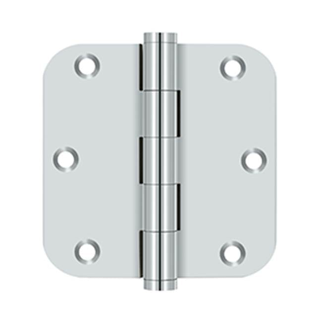 Deltana - 3-1/2'' x 3-1/2'' x 5/8'' Radius Hinges - Polished Chrome