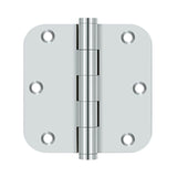 Deltana - 3-1/2'' x 3-1/2'' x 5/8'' Radius Hinges - Polished Chrome
