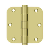 Deltana - 3-1/2'' x 3-1/2'' x 5/8'' Radius Hinge, Residential - Polished Brass