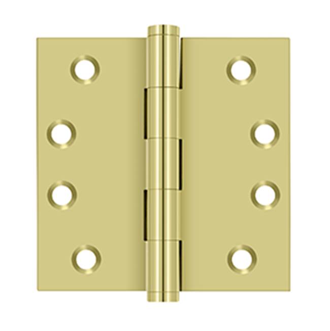 Deltana - 4'' x 4'' Square Hinges - Polished Brass