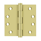 Deltana - 4'' x 4'' Square Hinges - Polished Brass