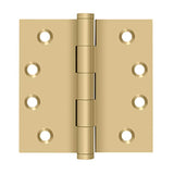 Deltana - 4'' x 4'' Square Hinges - Brushed Brass