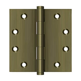 Deltana - 4-1/2'' x 4-1/2'' Square Hinges - Antique Brass