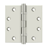 Deltana - 4-1/2'' x 4-1/2'' Square Hinges, Ball Bearings - Polished Nickel