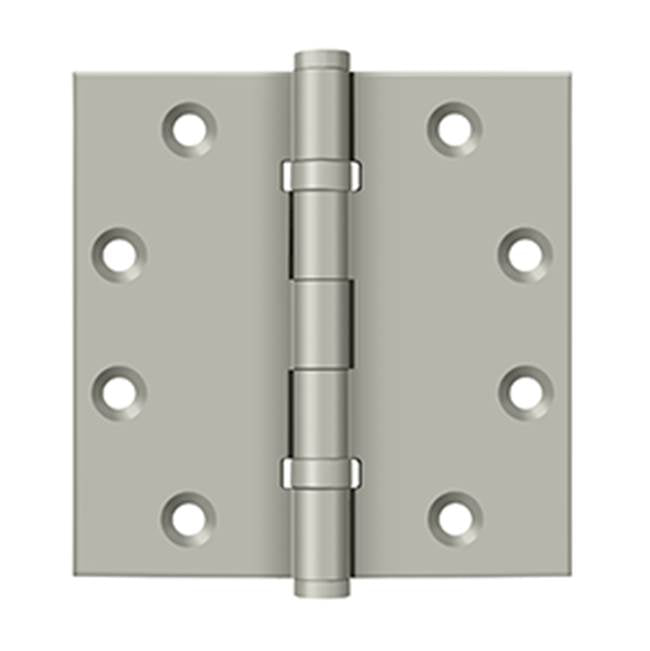 Deltana - 4-1/2'' x 4-1/2'' Square Hinges, Ball Bearings - Brushed Nickel