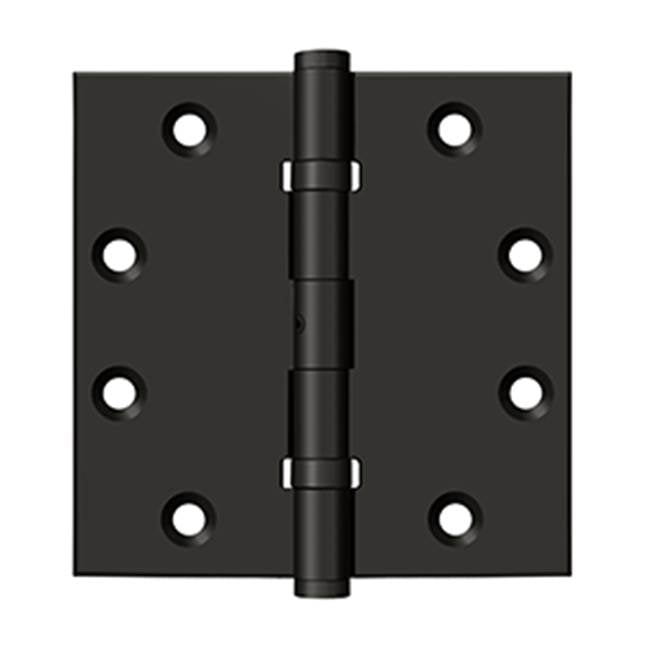 Deltana - 4-1/2'' x 4-1/2'' Square Hinges, Ball Bearings - Oil-rubbed Bronze