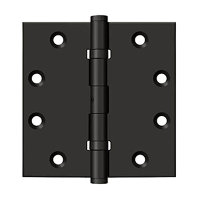 Deltana - 4-1/2'' x 4-1/2'' Square Hinges, Ball Bearings - Oil-rubbed Bronze