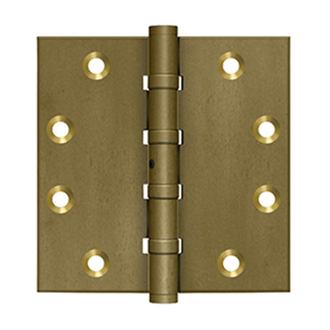 Deltana - 4-1/2'' x 4-1/2'' Square Hinges, Ball Bearings - Bronze Medium