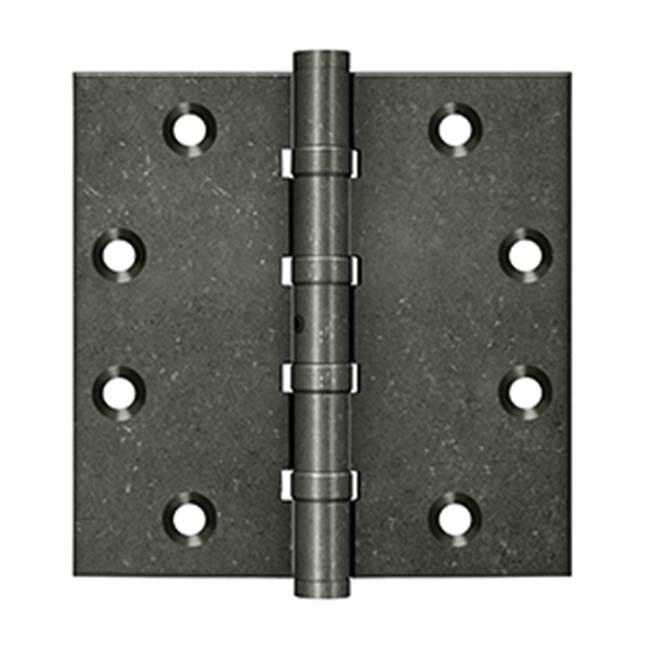 Deltana - 4-1/2'' x 4-1/2'' Square Hinges, Ball Bearings - White Medium