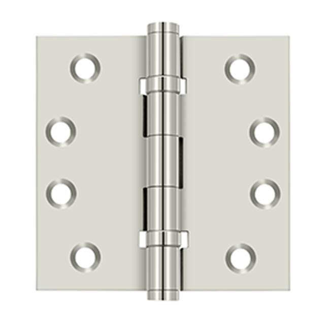 Deltana - 4'' x 4'' Square Hinges, Ball Bearings - Polished Nickel