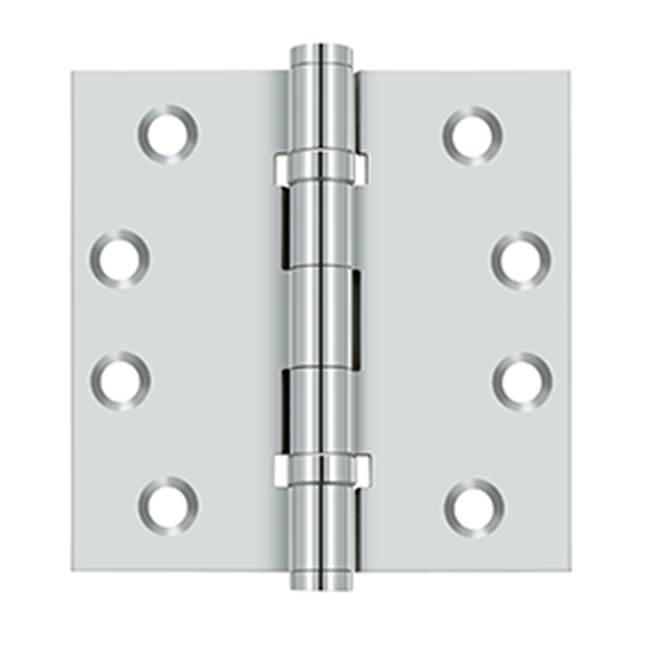 Deltana - 4'' x 4'' Square Hinges, Ball Bearings - Polished Chrome