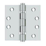 Deltana - 4'' x 4'' Square Hinges, Ball Bearings - Polished Chrome