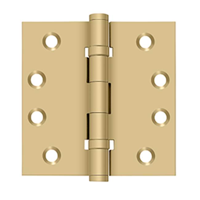 Deltana - 4'' x 4'' Square Hinges, Ball Bearings - Brushed Brass