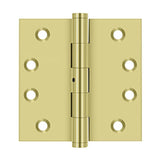 Deltana - 4'' x 4'' Square Hinges - Polished Brass