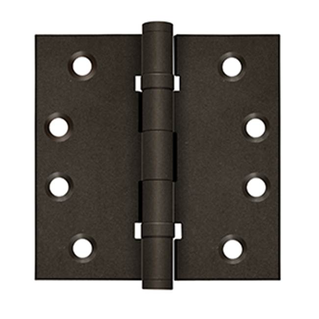 Deltana - 4'' x 4'' Square Hinges, Ball Bearings - Bronze Dark