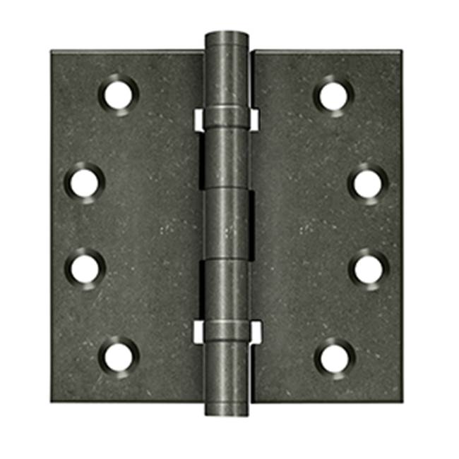 Deltana - 4'' x 4'' Square Hinges, Ball Bearings - White Medium