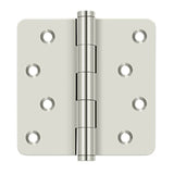 Deltana - 4'' x 4'' x 1/4'' Radius Hinges / Zig-Zag - Polished Nickel