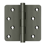 Deltana - 4'' x 4'' x 1/4'' Radius Hinges / Zig-Zag - Antique Nickel