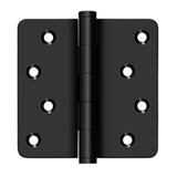 Deltana - 4'' x 4'' x 1/4'' Radius Hinges / Zig-Zag - Paint Black