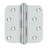 Deltana - 4'' x 4'' x 5/8'' Radius Hinge / Zig-Zag - Polished Chrome