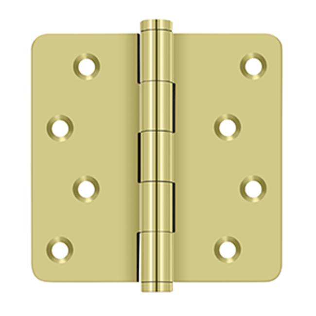 Deltana - 4'' x 4'' x 1/4'' Radius Hinges / Zig-Zag - Polished Brass