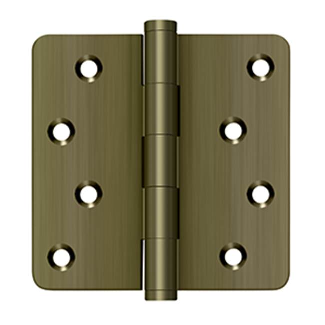 Deltana - 4'' x 4'' x 1/4'' Radius Hinges / Zig-Zag - Antique Brass