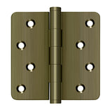 Deltana - 4'' x 4'' x 1/4'' Radius Hinges / Zig-Zag - Antique Brass
