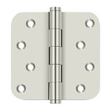 Deltana - 4'' x 4'' x 5/8'' Radius Hinge / Zig-Zag - Polished Nickel