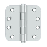 Deltana - 4'' x 4'' x 5/8'' Radius Hinges - Polished Chrome