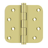 Deltana - 4'' x 4'' x 5/8'' Radius Hinge / Zig-Zag - Polished Brass