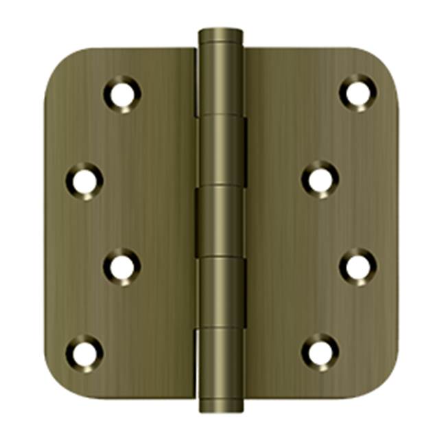 Deltana - 4'' x 4'' x 5/8'' Radius Hinge / Zig-Zag - Antique Brass