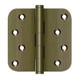 Deltana - 4'' x 4'' x 5/8'' Radius Hinge / Zig-Zag - Antique Brass