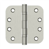 Deltana - 4'' x 4'' x 5/8'' Radius Hinges, Ball Bearing - Brushed Nickel