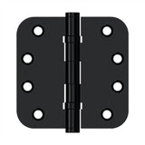 Deltana - 4'' x 4'' x 5/8'' Radius Hinges, Ball Bearing - Paint Black