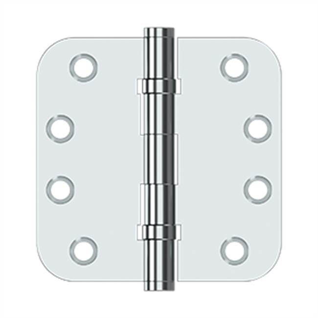 Deltana - 4'' x 4'' x 5/8'' Radius Hinges, Ball Bearing - Polished Chrome
