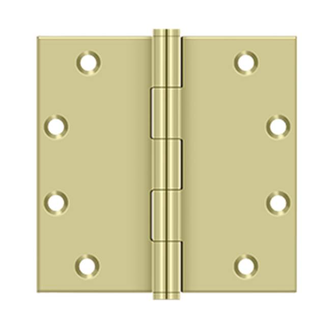 Deltana - 5'' x 5'' Square Hinges - Unlacquered Brass