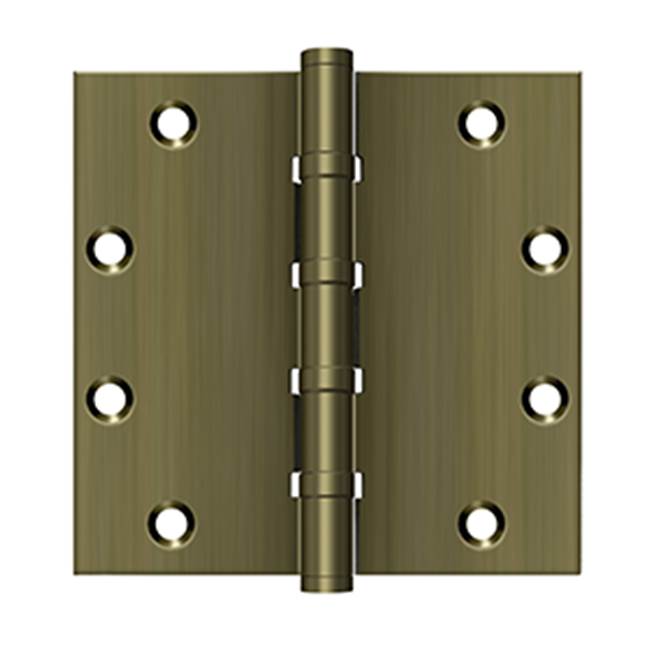 Deltana - 5'' x 5'' Square Hinges, Ball Bearings - Antique Brass