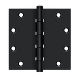 Deltana - 5'' x 5'' Square Hinges, Ball Bearings - Paint Black