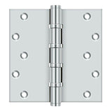 Deltana - 6'' x 6'' Square Hinges, Ball Bearings - Polished Chrome