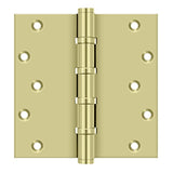 Deltana - 6'' x 6'' Square Hinges, Ball Bearings - Unlacquered Brass