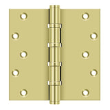 Deltana - 6'' x 6'' Square Hinges, Ball Bearings - Polished Brass