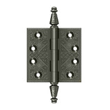 Deltana - 3-1/2'' x 3-1/2'' Square Hinges - Antique Nickel