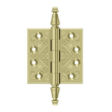 Deltana - 3-1/2'' x 3-1/2'' Square Hinges - Unlacquered Brass