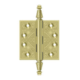 Deltana - 3-1/2'' x 3-1/2'' Square Hinges - Polished Brass